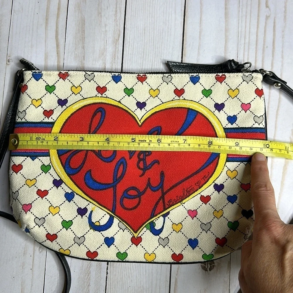 Brighton Love & Joy canvas crossbody purse